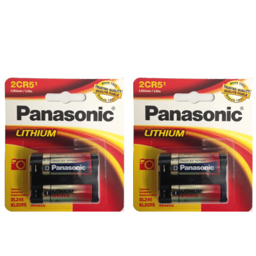 Panasonic 2CR5 6 Volt Lithium Battery  2 Pack